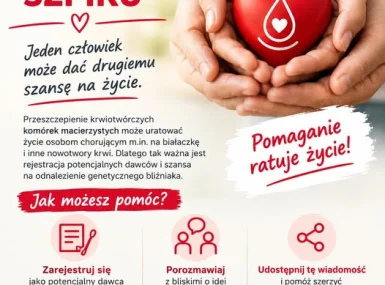 13 października, obchodzimy Ogólnopolski Dzień Dawcy Szpiku